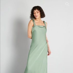 Modcloth Sage Green Midi Dress